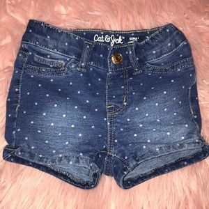 Cat & Jack Jean Polka Dot Adjustable Shorts